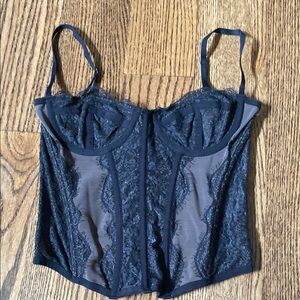 Urban Outfitters Black Sheer Bustier